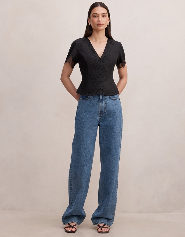 Forever New - Ingrid Lace Trim Blouse