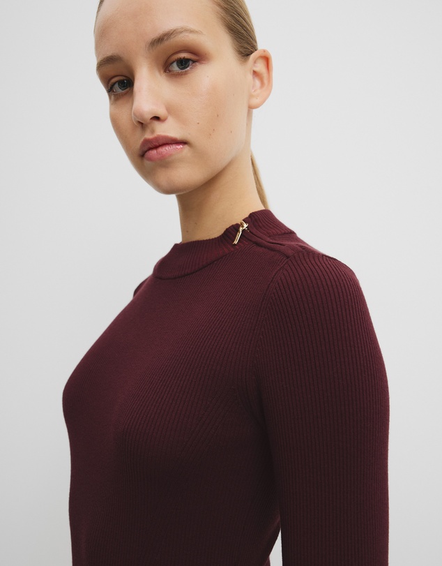Country Road - Rib Zip Neck Knit Dress