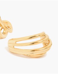 Lovisa - Waterproof Gold Plated Stainless Steel Layered Hoop Earrings