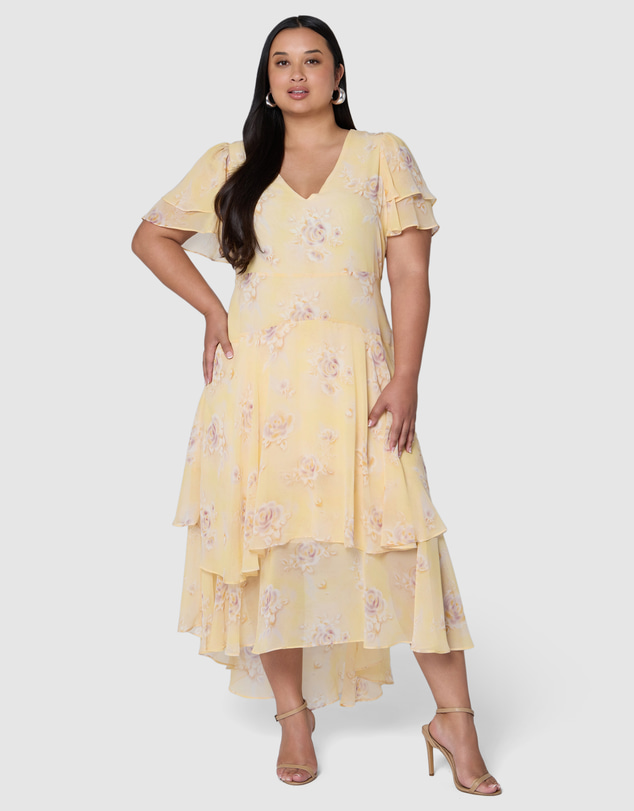 Pink Dusk by Curve Project - Smoulder Midi Dress