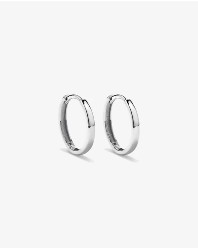 Michael Hill - 13.5mm Large Polished Huggie Earrings in Sterling Silver