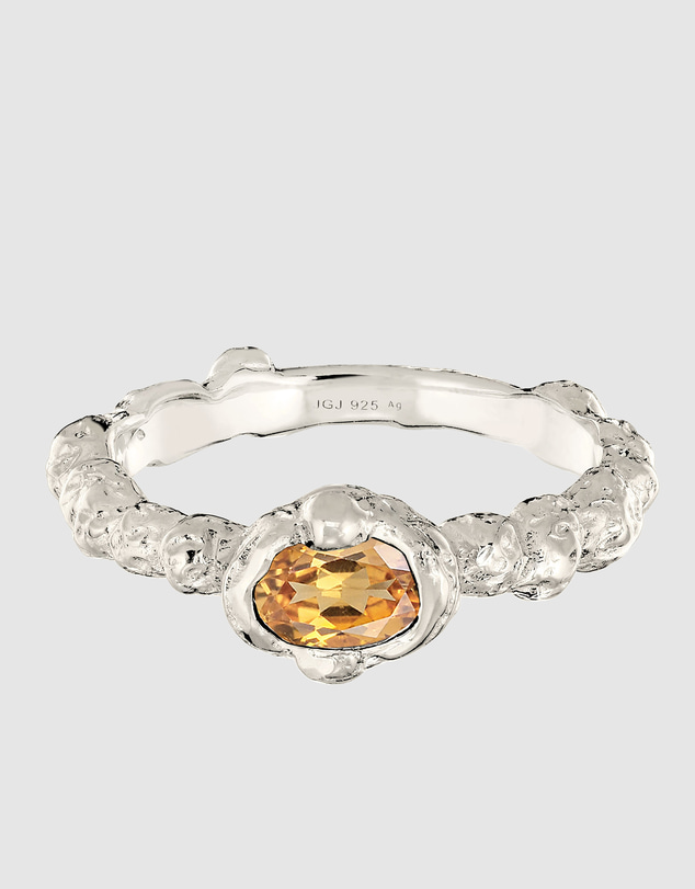 Haze & Glory - ICONIC EXCLUSIVE - Citrine Cocktail Ring in 925 Silver