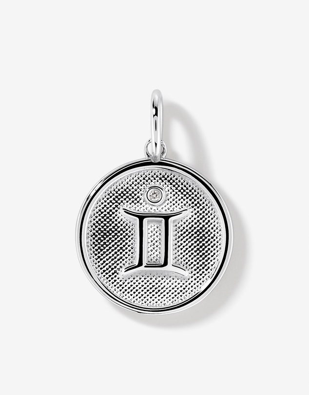 Michael Hill - Diamond Accent Gemini Zodiac Pendant in Sterling Silver