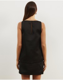 Atmos&Here - Daisy Layered Satin Mini Dress