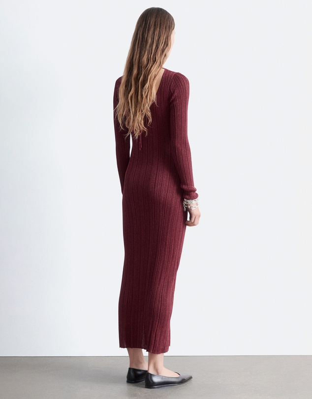 & Other Stories - Long-Sleeve Rib-Knit Midi Dress