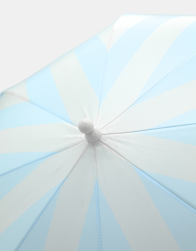 Morgan & Taylor - Picnic Stripe Kids Umbrella in White and Ocean Blue Stripes