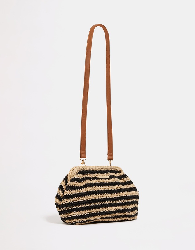 Seafolly - Raffia Stripe Pouch Bag