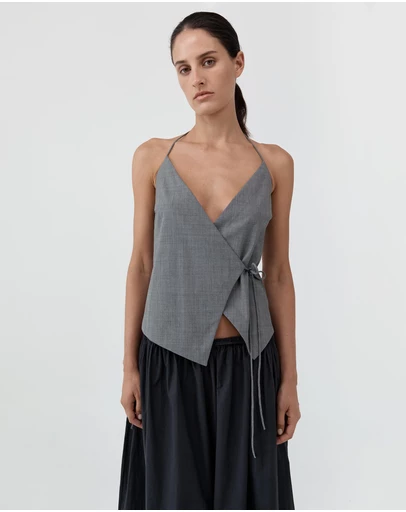 St. Agni - Wool Rouleau Halter Top