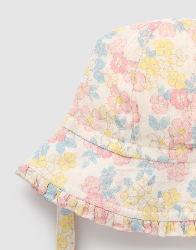 Purebaby - Ruffle Sunhat-Kids-Babies