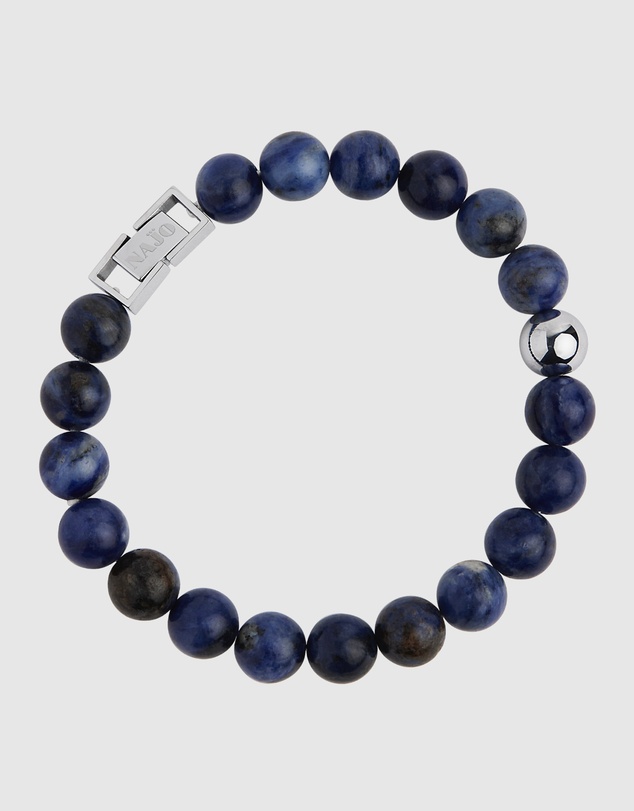 Najo - Atlas 10mm Sodalite & Steel Bracelet
