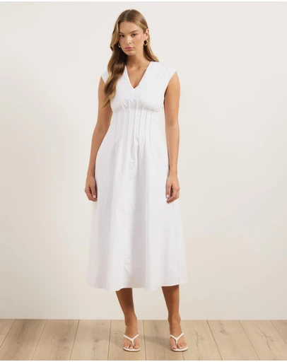 Atmos&Here - Lara Pintuck Midi Dress