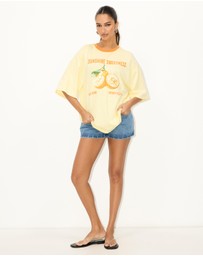 Dazie - Oj Oversized Graphic Tee