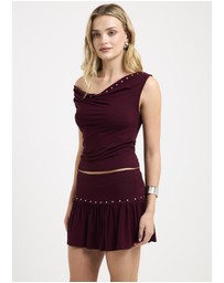 Insight - Lina Studded Cowl Neck Top