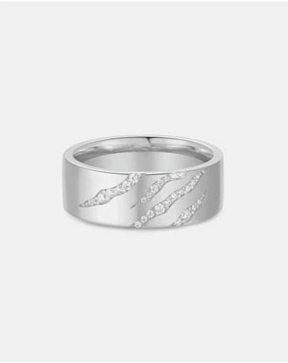 Ania Haie - Ania Haie Silver Tiger Stripe Band