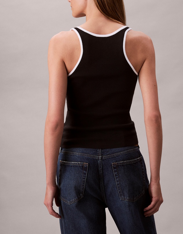 Calvin Klein Jeans - Contrast Trim Ribbed Tank Top