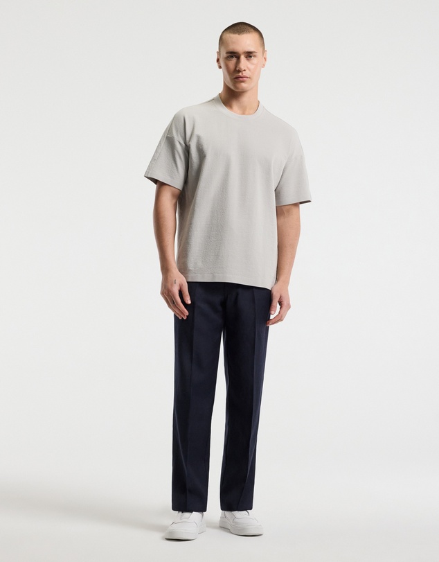 Calibre - Loose Fit Crepe T-shirt Light Grey