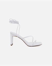 Nakedvice - The Cyrus Wrap White Heel