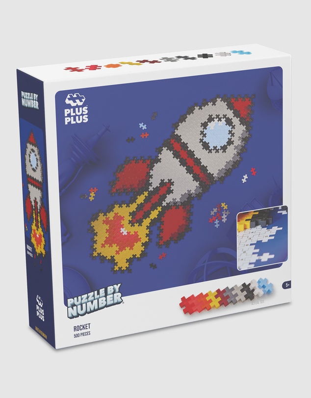 Plus Plus - Puzzle by Number - Rocket 500pcs
