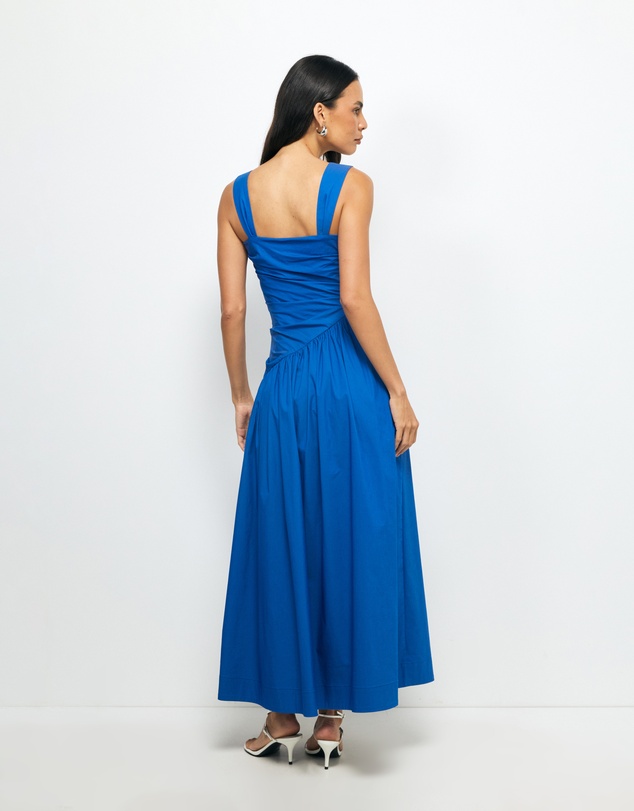 AERE - Kylara Ruched Midi Dress