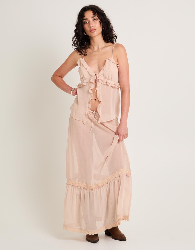 Subtitled - Paislee Sheer Maxi Skirt