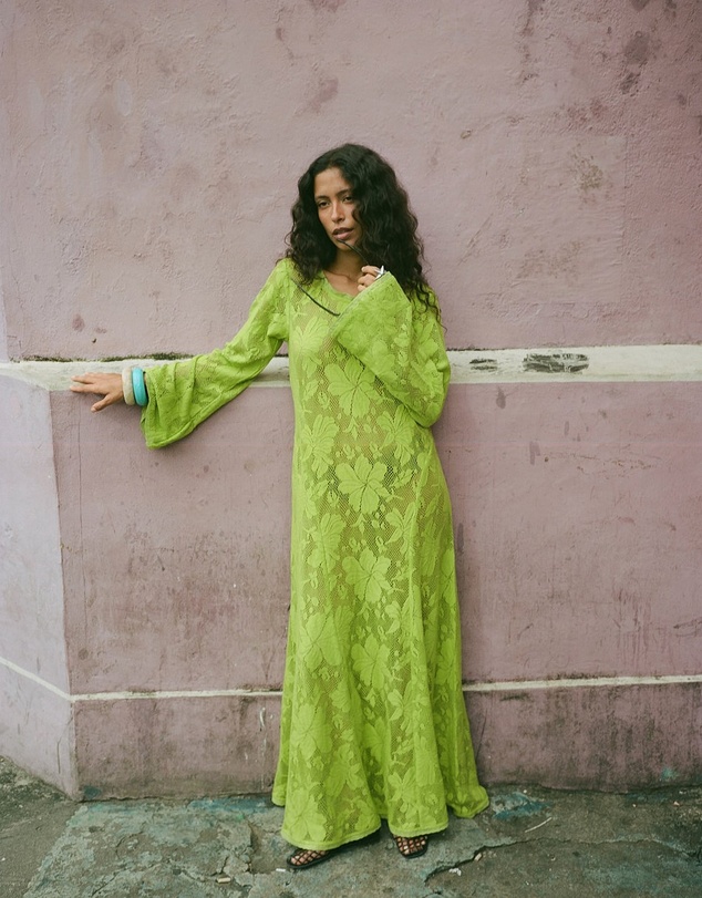 KINGA CSILLA - Nova Lace Cherry Maxi Dress