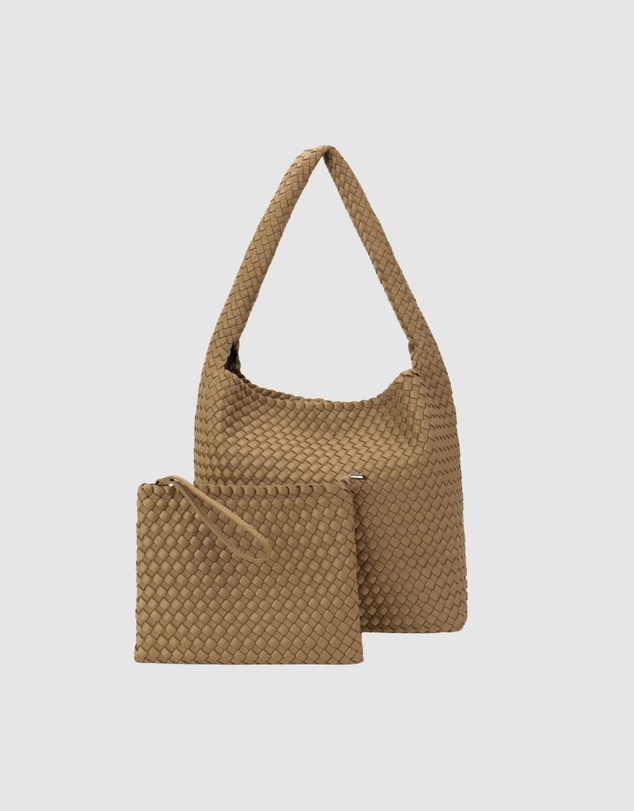 Chuchka - Woven Neoprene One Shoulder Tote Nude