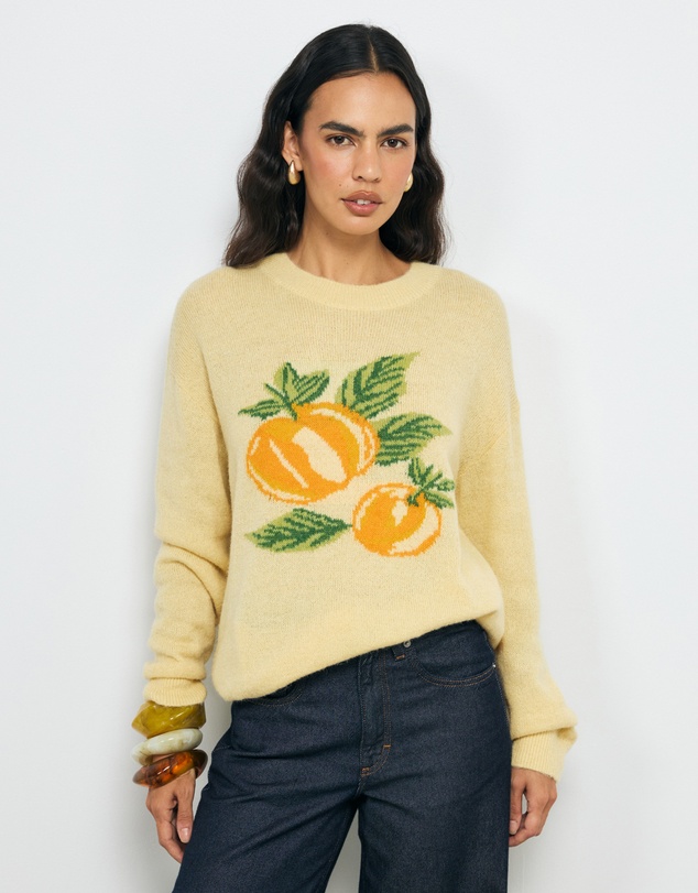 AERE - Citrus Intarsia Knit Jumper