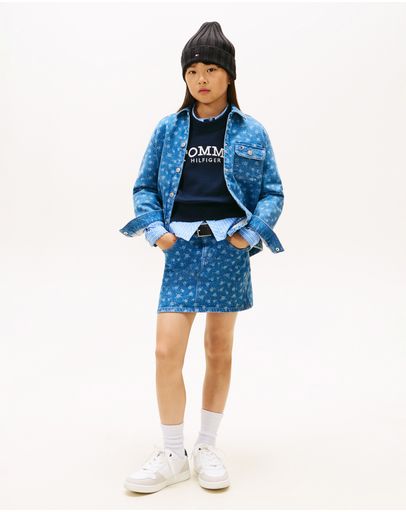 Denim Light Flower Allover Print