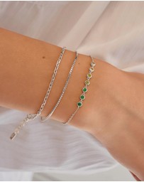 Ania Haie - Silver Green Station Bracelet