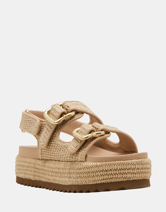 Steve Madden - Boxerr Natural Raffia Sandals