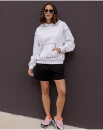 ALEXANDRA - Dashes Jumper White