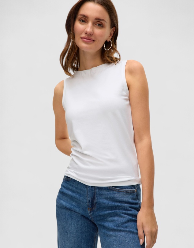GUESS - Sleeveless Shirred Ciena Tank Top