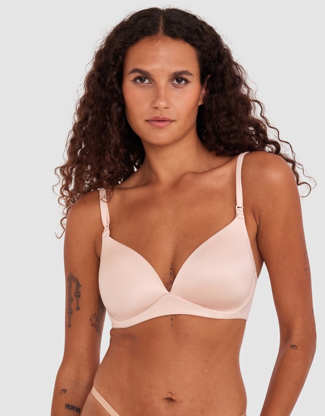 Bras N Things - Body Bliss Contour Maternity Wirefree Bra - Blush Pink