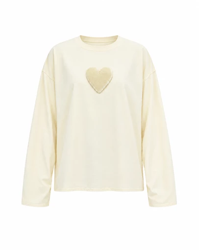 THE TALES - We Love Velvet Heart Long Sleeve Tee