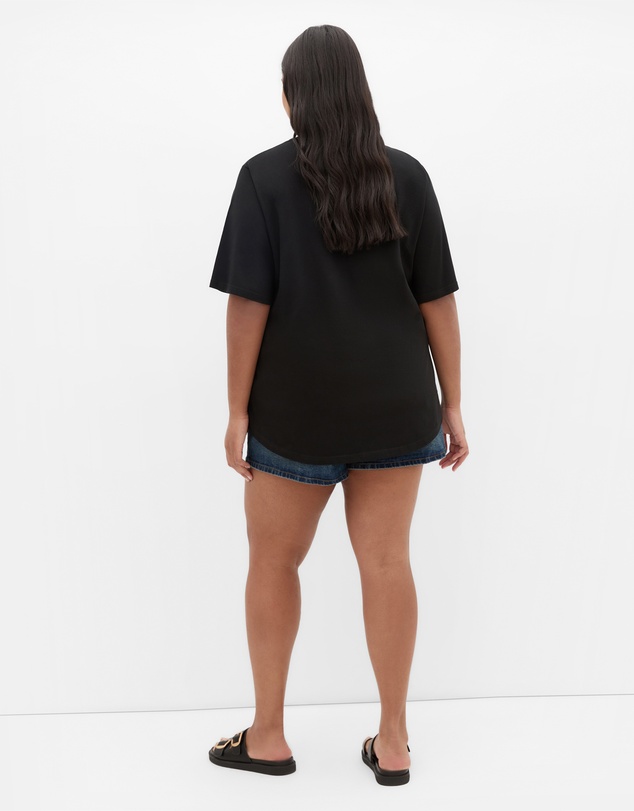 City Chic - Curved Hem Grey Nightfall Tee