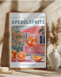 Olive et Oriel - Aperol Spritz by Ohkimiko Art Print