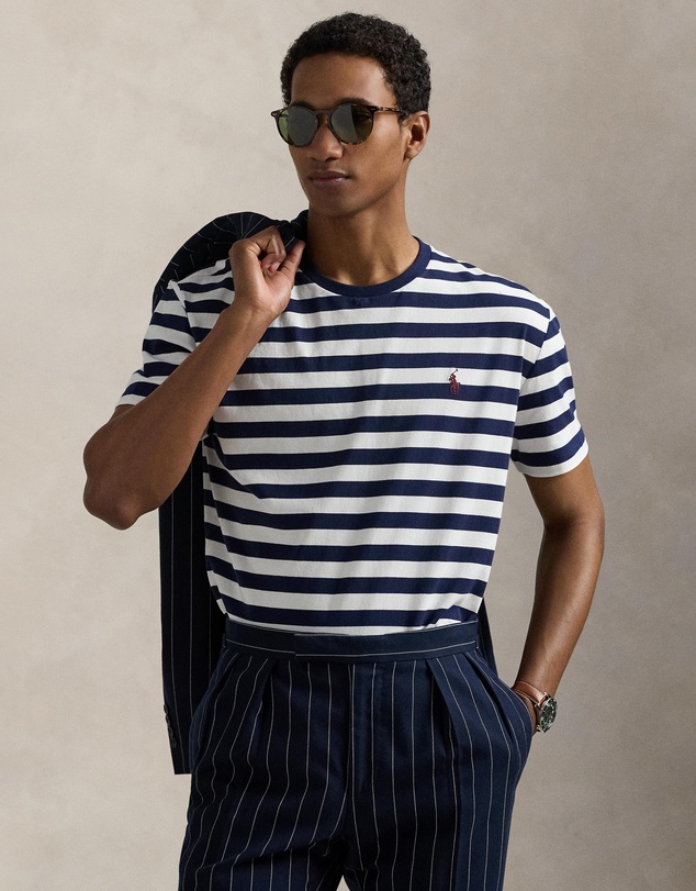 Polo Ralph Lauren - ICONIC EXCLUSIVE - Custom Slim Fit Striped Jersey T-Shirt