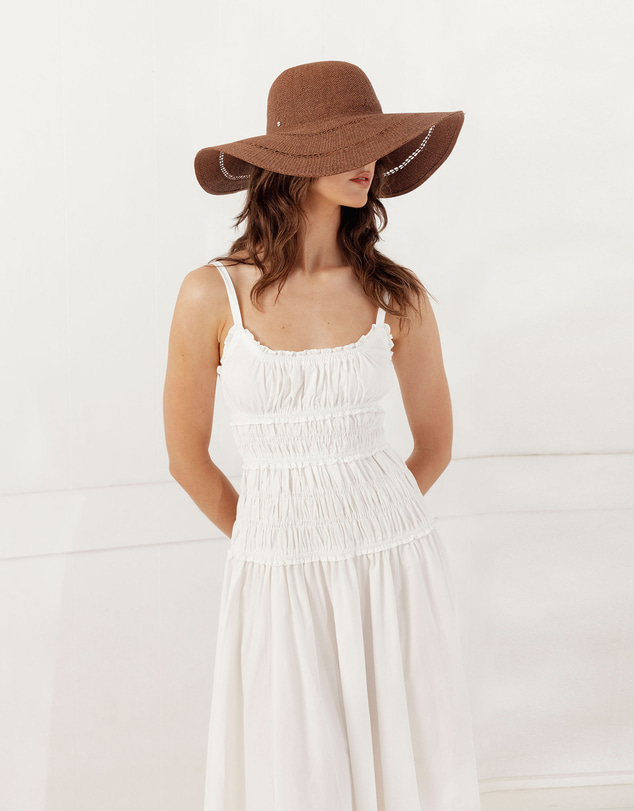 Morgan & Taylor - Blaise Woven Straw Sun Hat in Brown