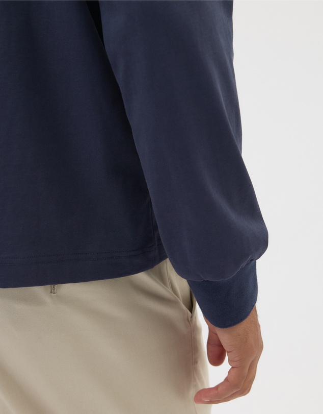 AERE - Contrast Cotton Rugby Polo