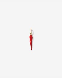 Michael Hill - Red Cornicello Pendant in Sterling Silver and 10kt Yellow Gold
