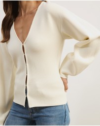 Atmos&Here - Knit Cardigan with Fitted Waist