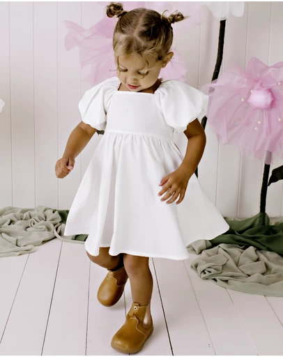 Designer Kidz - Grace Linen Baby Dress