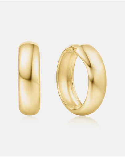 Ania Haie - Gold Chubby Large Huggie Hoop Earrings