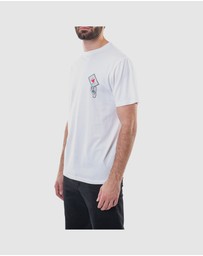 Fallen Footwear - Fallen Footwear Men Death' Embrace Tee Regular Fit Jumper White/Red