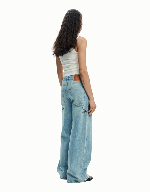 Desigual - Chain denim trousers