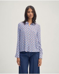 Oxford - Poppy Geo Print Shirt