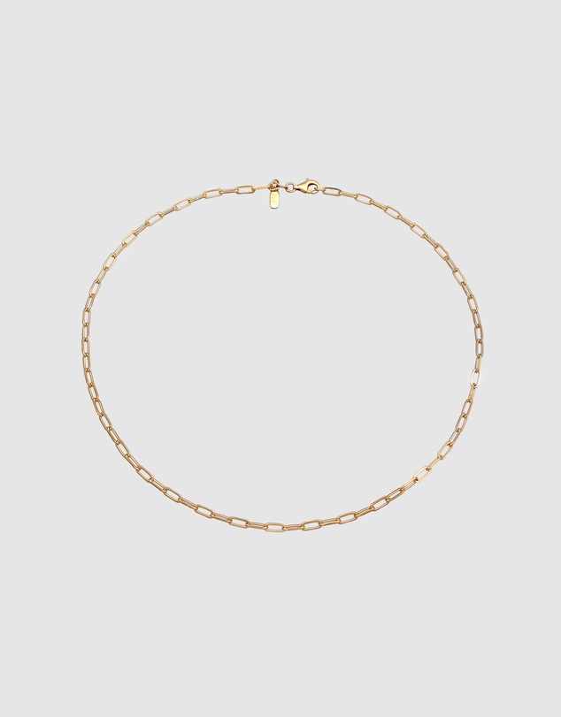 Elli Jewelry - Necklace Oval Chain 925 Sterling Silver Gold-plated