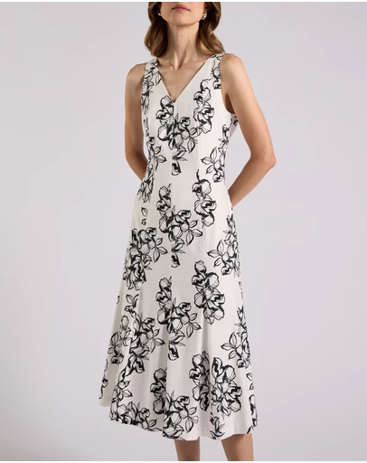 David Lawrence - Lyla Stretch Linen Dress