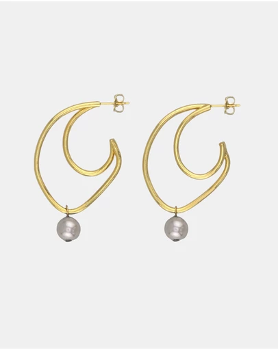 Sonne Jewellery - Bella Gold Pearl Earrings
