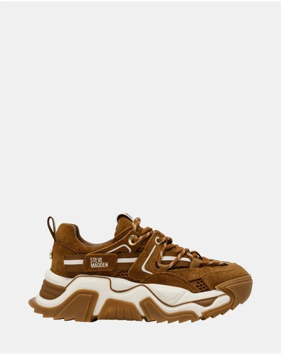 Steve Madden - Kingdom Chestnut Suede Sneakers